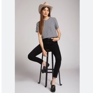 Current Elliot Highrise Black Skinny Jeans